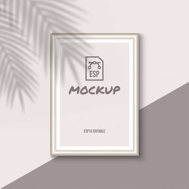 Photo frame mockup with blank screen