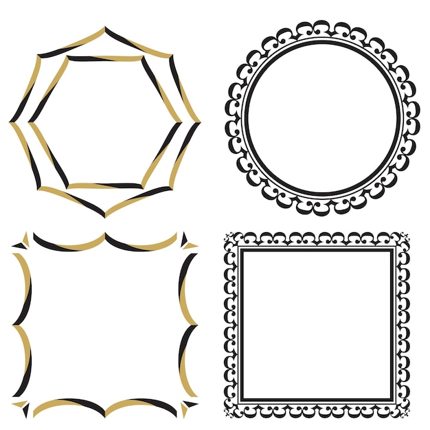 photo frame squre and circle vector frame diffrent desigen for photo frame mandla design patten