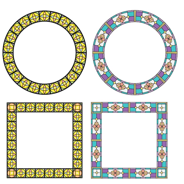 photo frame squre and circle vector frame diffrent desigen for photo frame mandla design patten