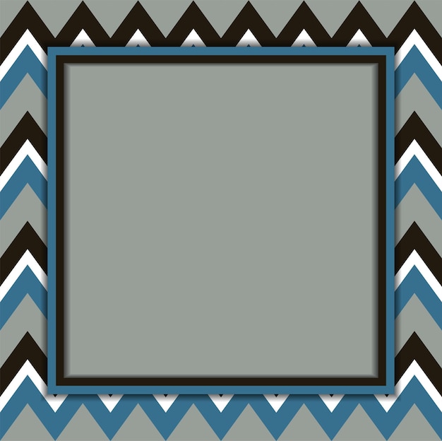 Photo frame with zigzag chevron pattern