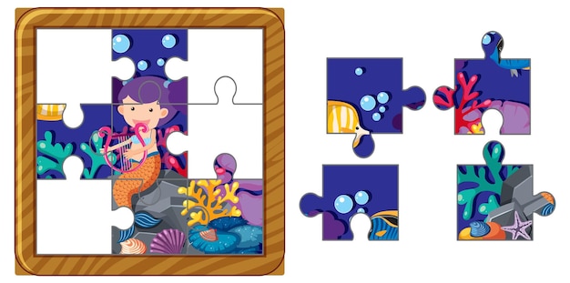 Photo jigsaw puzzle game template