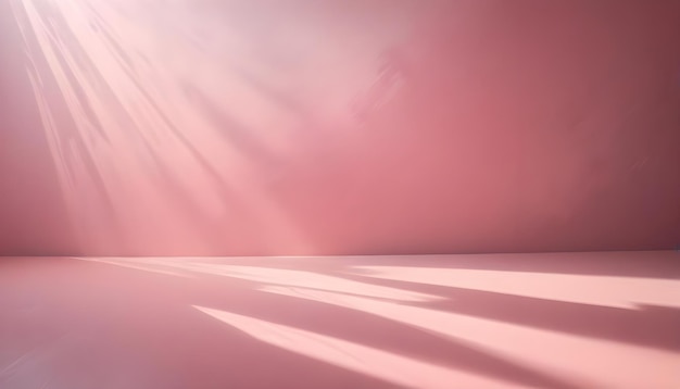 Vector photo of a pink wall with sunlight shining through creating a soft and ethereal effect