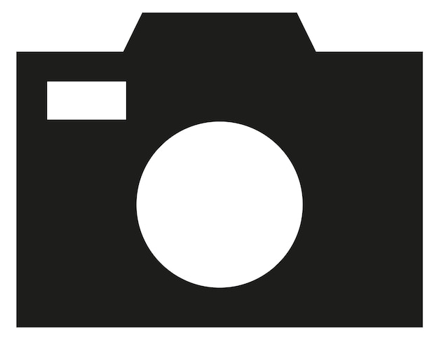 Photocamera black icon Retro photo shoot symbol