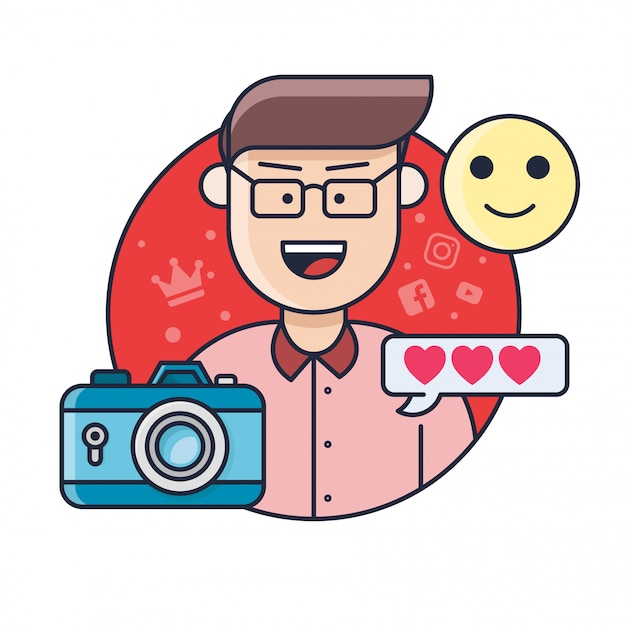 Photographer Avatar Illustration