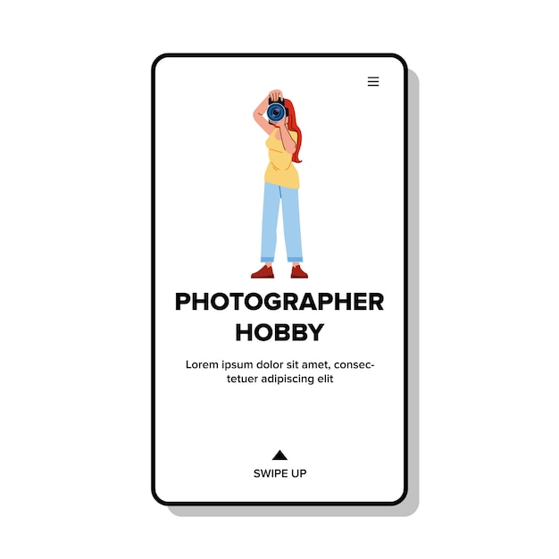 Photographer hobby vector