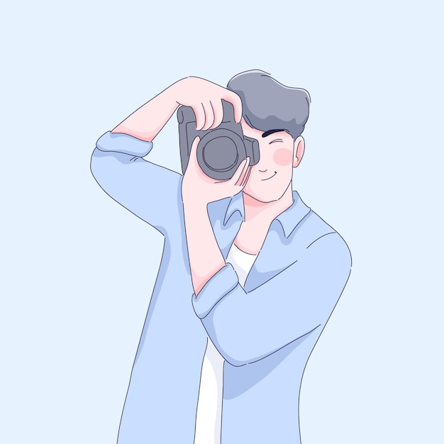 Photographer man cartoon 