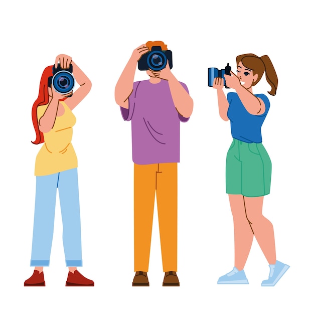 Photographer photo vector