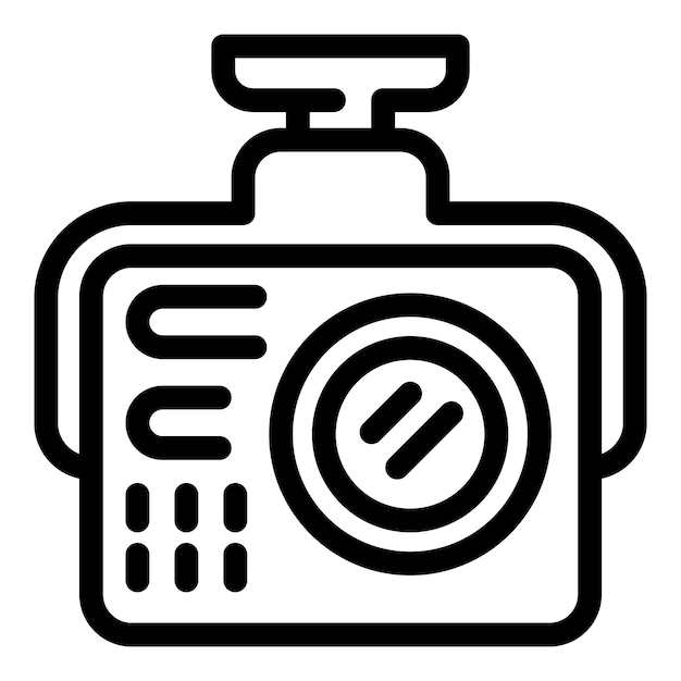 Photographic digital camcorder icon outline vector