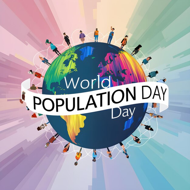 Photographic and Engaging World Population Day Vector Illustration Graphic