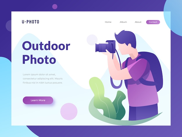 Photographic Website Landing Page