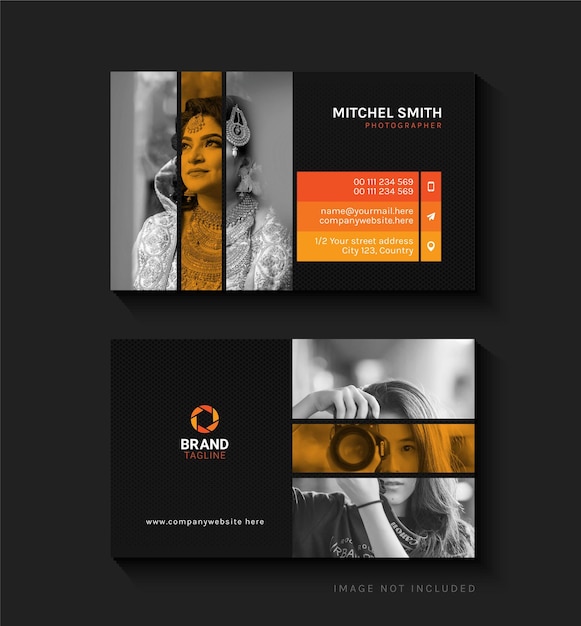 Vector photography business card