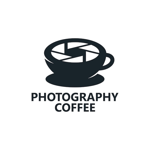 Photography coffee cup logo template design