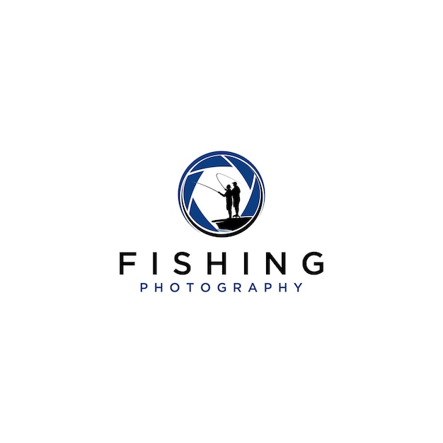 Photography fishing creative logo sign design