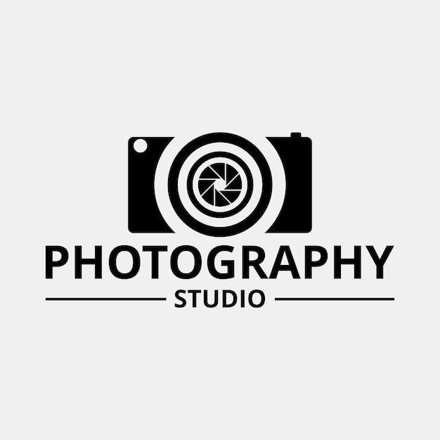 Photography logo design in black color