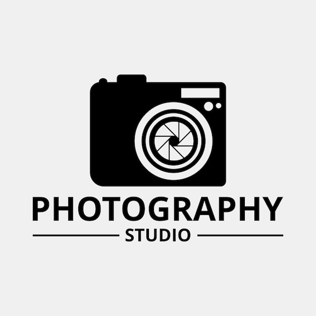 Photography logo design in black color