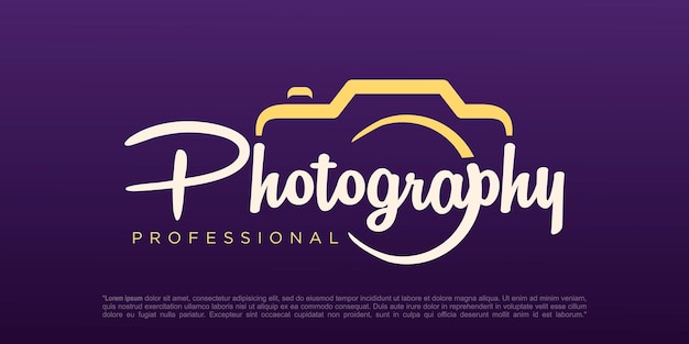 Photography logo design vector template