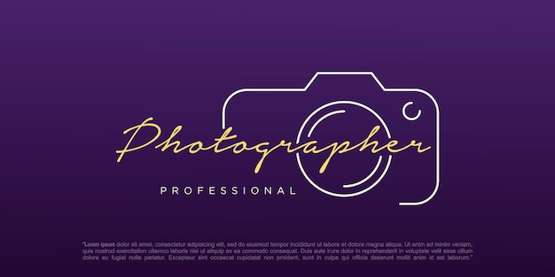 Photography logo design vector template