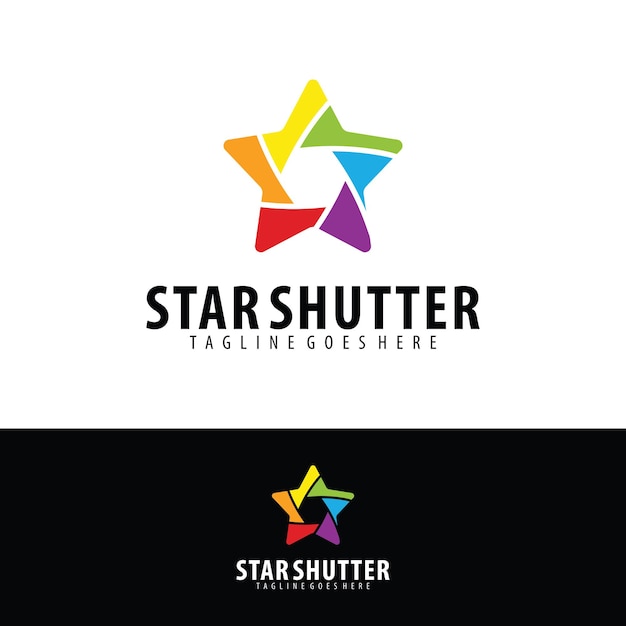 Photography Logo with Star Aperture logo design template