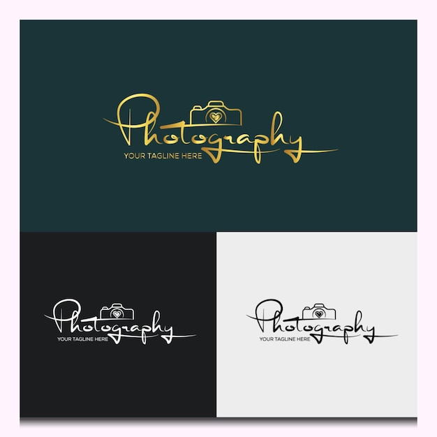 Photography studio logo template photographer photo company brand branding corporate identit