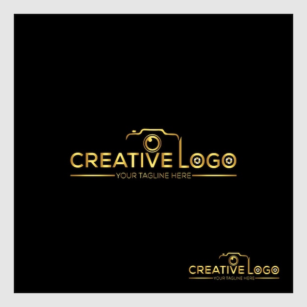 Photography studio logo template photographer photo company brand branding corporate identity