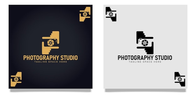 Photography studio logo template photographer photo company branding corporate identity