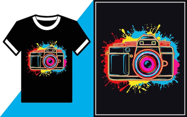 Photography t shirt Design vector Illustration