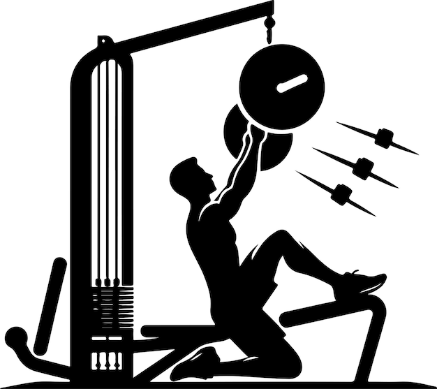 physical exercise vector design vector black color silhouette