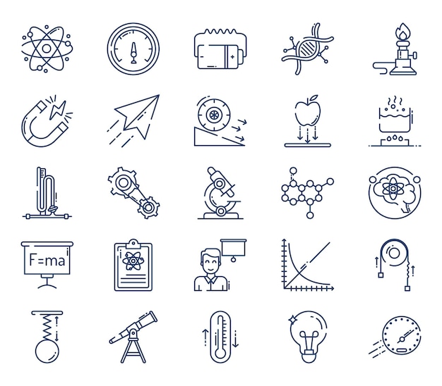 Physics and science vector icon illustration