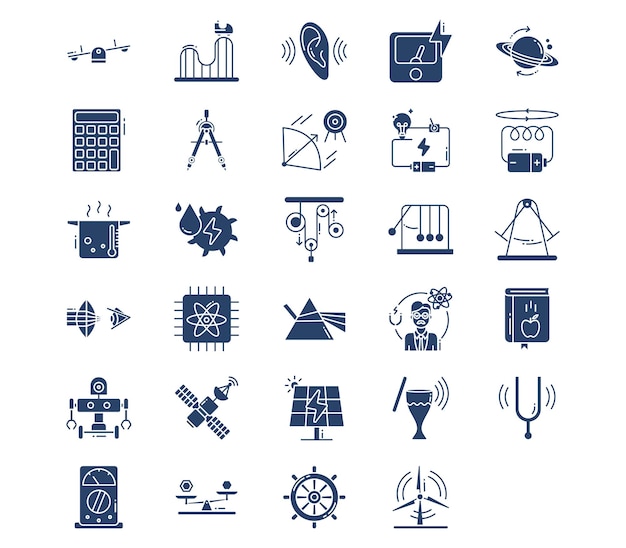 Physics and science vector icon illustration