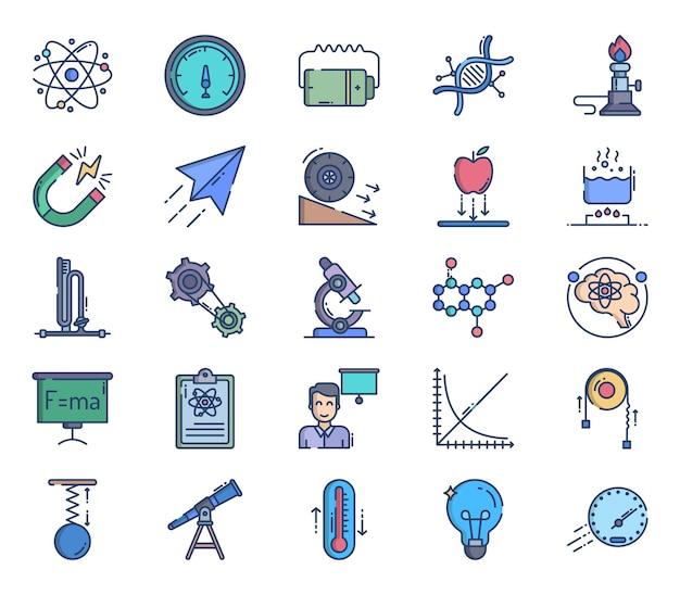 Physics and science vector icon illustration