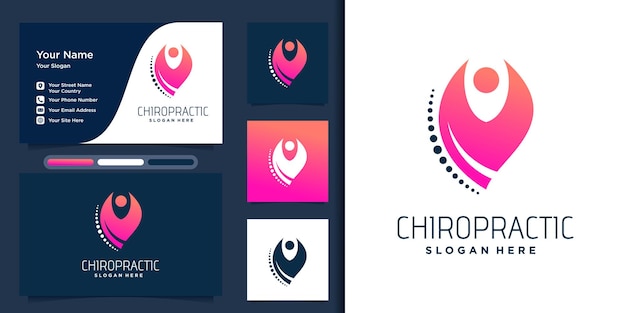 Physiotherapy logo design templates creative concept Premium Vector