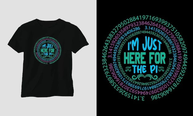 Pi Day Special typography t-shirt design template design with pi, math, etc.