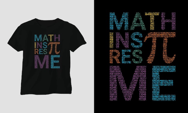 Pi Day Special typography t-shirt design template design with pi, math, etc.