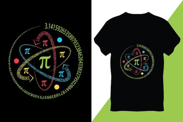 Vector pi day tshirt design vector