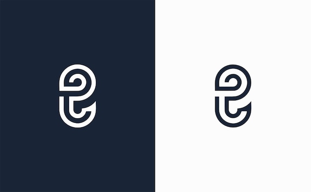 PI elegant creative and modern vector logo design in blue and white color