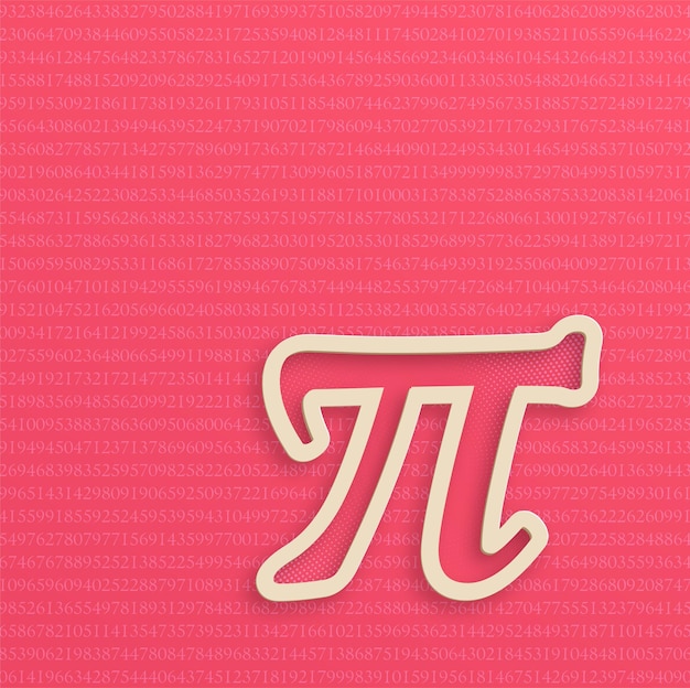 Vector pi monogram logo concept for the happy pi day on color background. pi icon design professional letter icon design