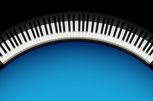 Vector piano background with copyspace