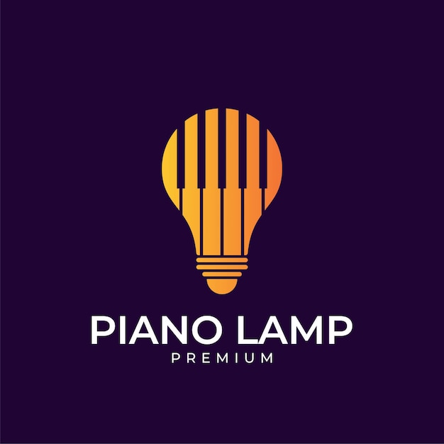 piano lamp logo design