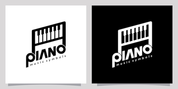 Piano logo icon symbol template logo