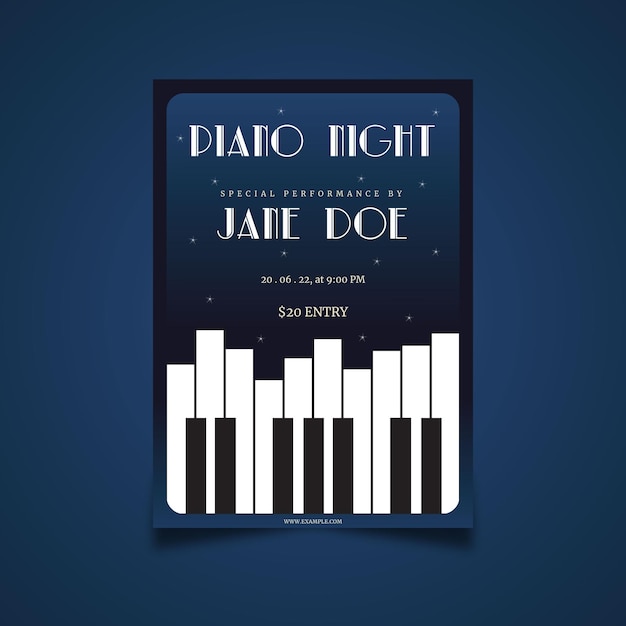 Piano Night Flyer Design