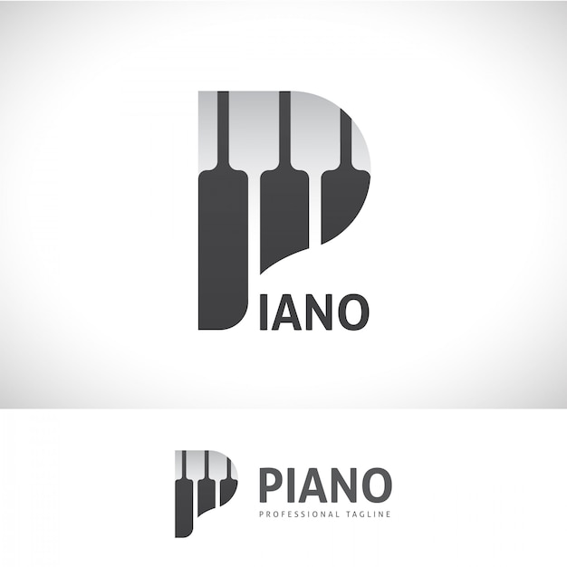 Piano P Letter Logo