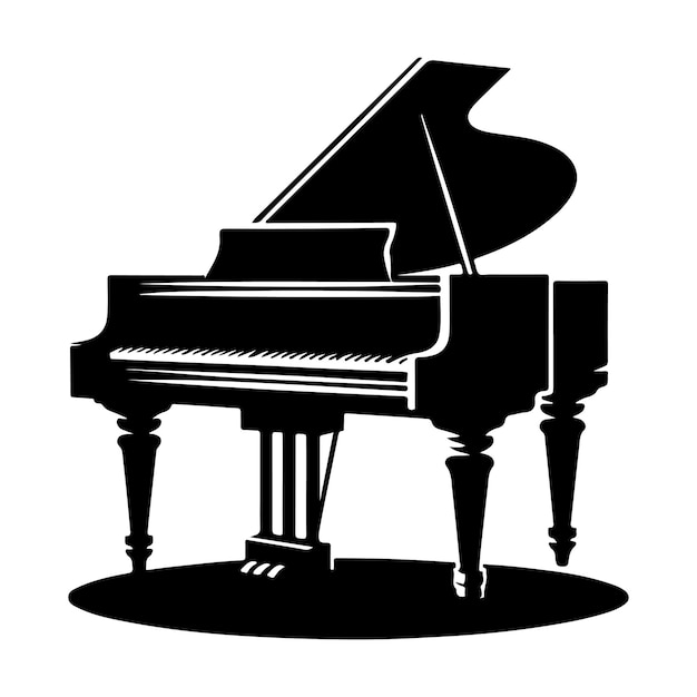 Piano Silhouette vector illustration