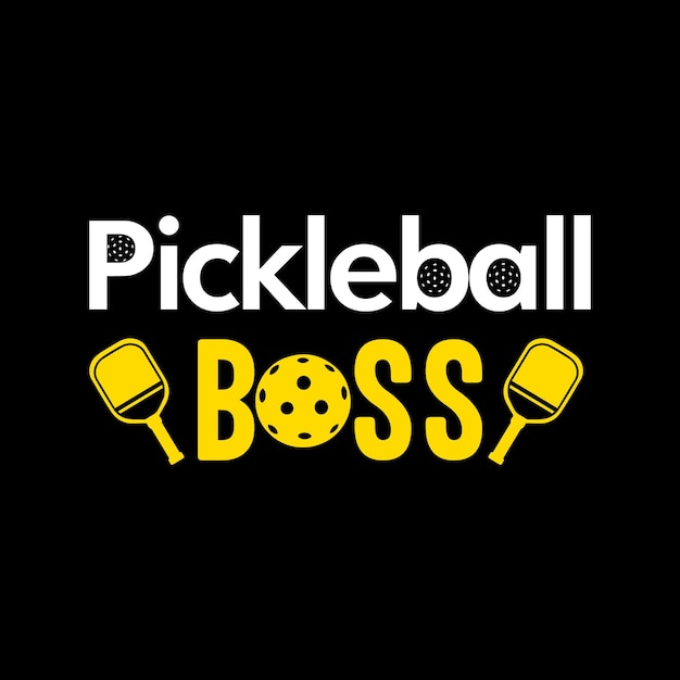 Pickle ball boss logo design