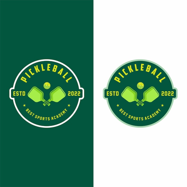 Pickleball badge icon in modern minimalist style