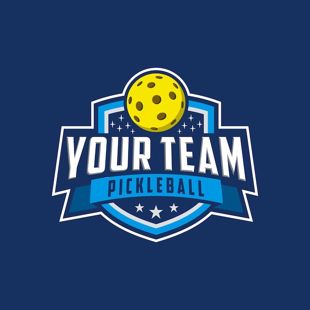 Pickleball logo design vector illustration template