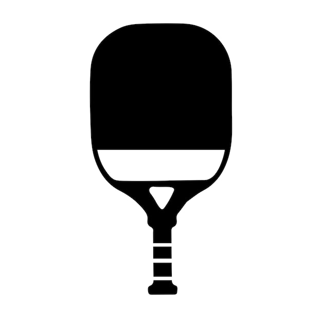 Pickleball paddle silhouette vector illustration