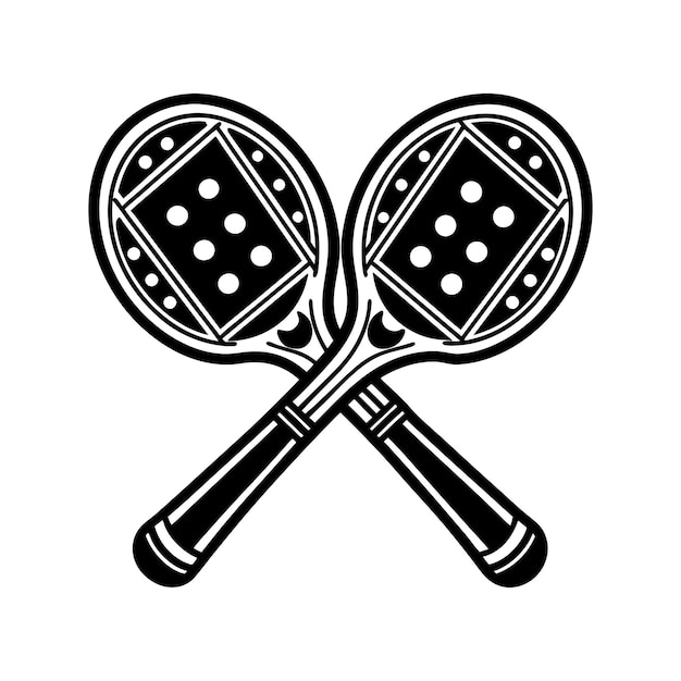 Vector pickleball paddles design vector illustration