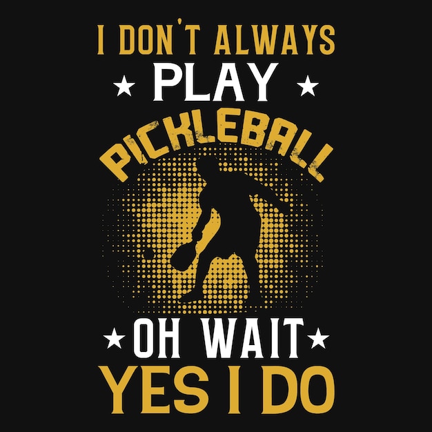 Pickleball playing tshirt design