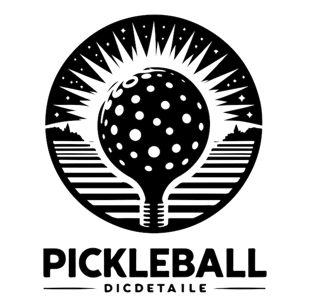 Vector pickleball silhouette vector illustration design