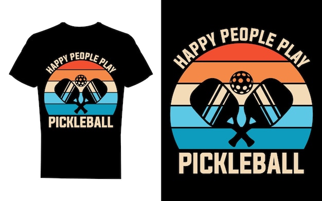 Pickleball T Shirt Design Vintage Typography and Vector Graphics